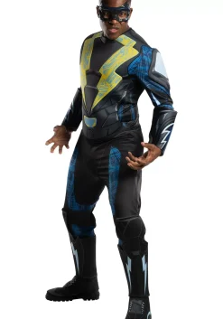 Sale Rubies Costume Black Lightning Adult Deluxe Costume Superhero Costumes