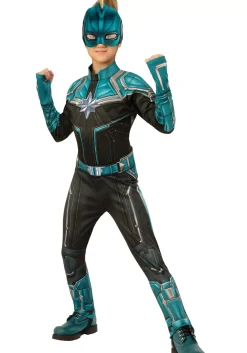 Clearance Rubies Costume Captain Marvel Kree Suit Deluxe Girls Costume Superhero Costumes