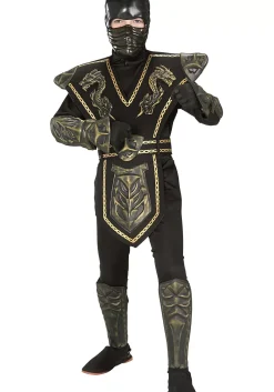 Flash Sale Rubies Costume Child Gold Dragon Warrior Ninja Costume International Costumes