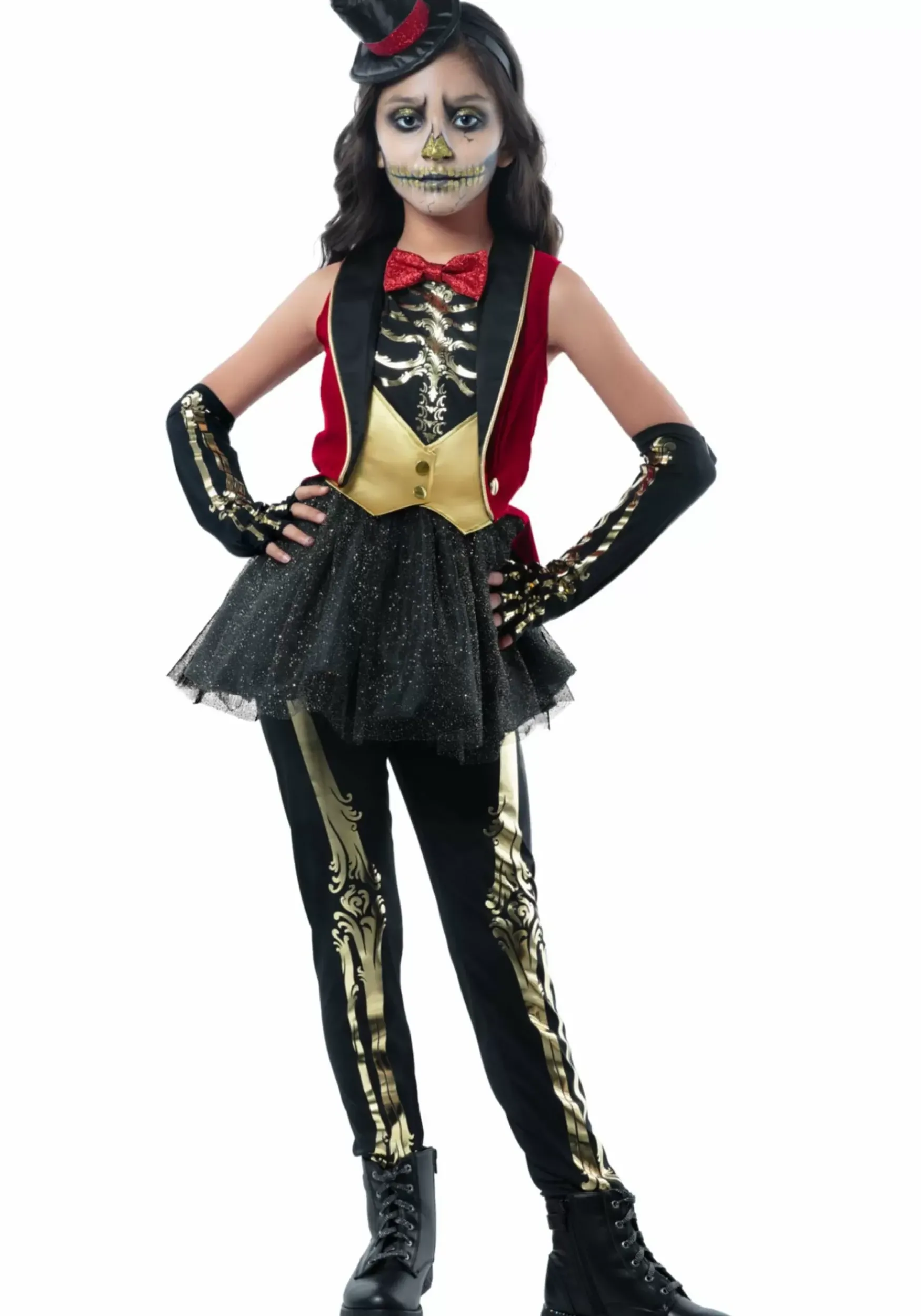 Fashion Rubies Costume Circus Skeleton Costume For Kids Scary Costumes