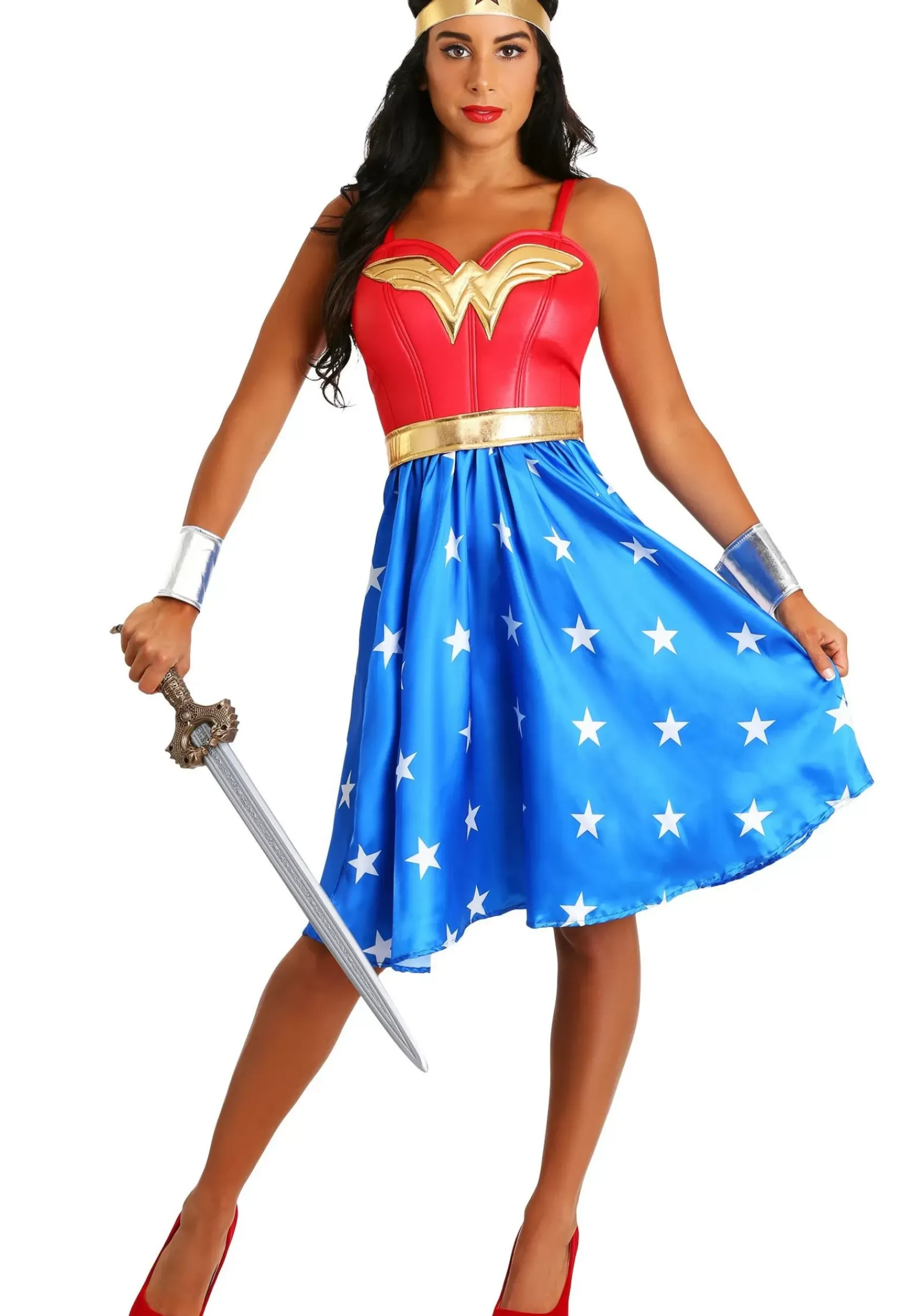 Online Rubies Costume Deluxe Plus Size Long Dress Wonder Woman Costume Superhero Costumes
