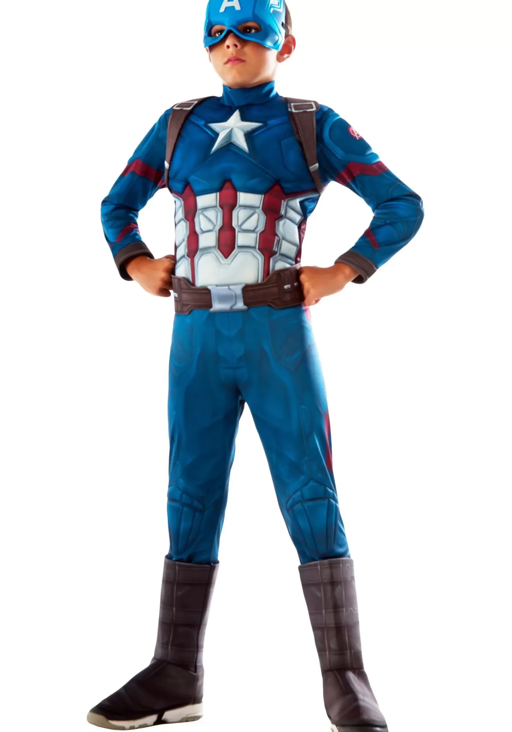 Hot Rubies Costume Kids Captain America Deluxe Costume Superhero Costumes
