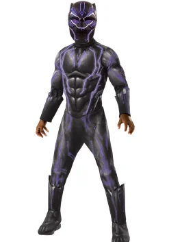 Best Rubies Costume Light Up Black Panther Costume For Kids Superhero Costumes