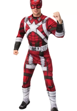 Cheap Rubies Costume Red Guardian Deluxe Costume For Men Superhero Costumes