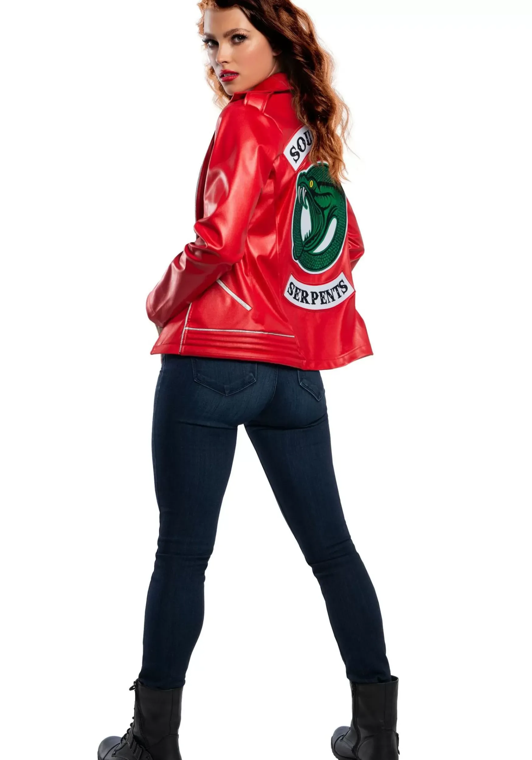 Flash Sale Rubies Costume Riverdale Womens Cherry Blossom Serpent Jacket Tv / Movie Costumes