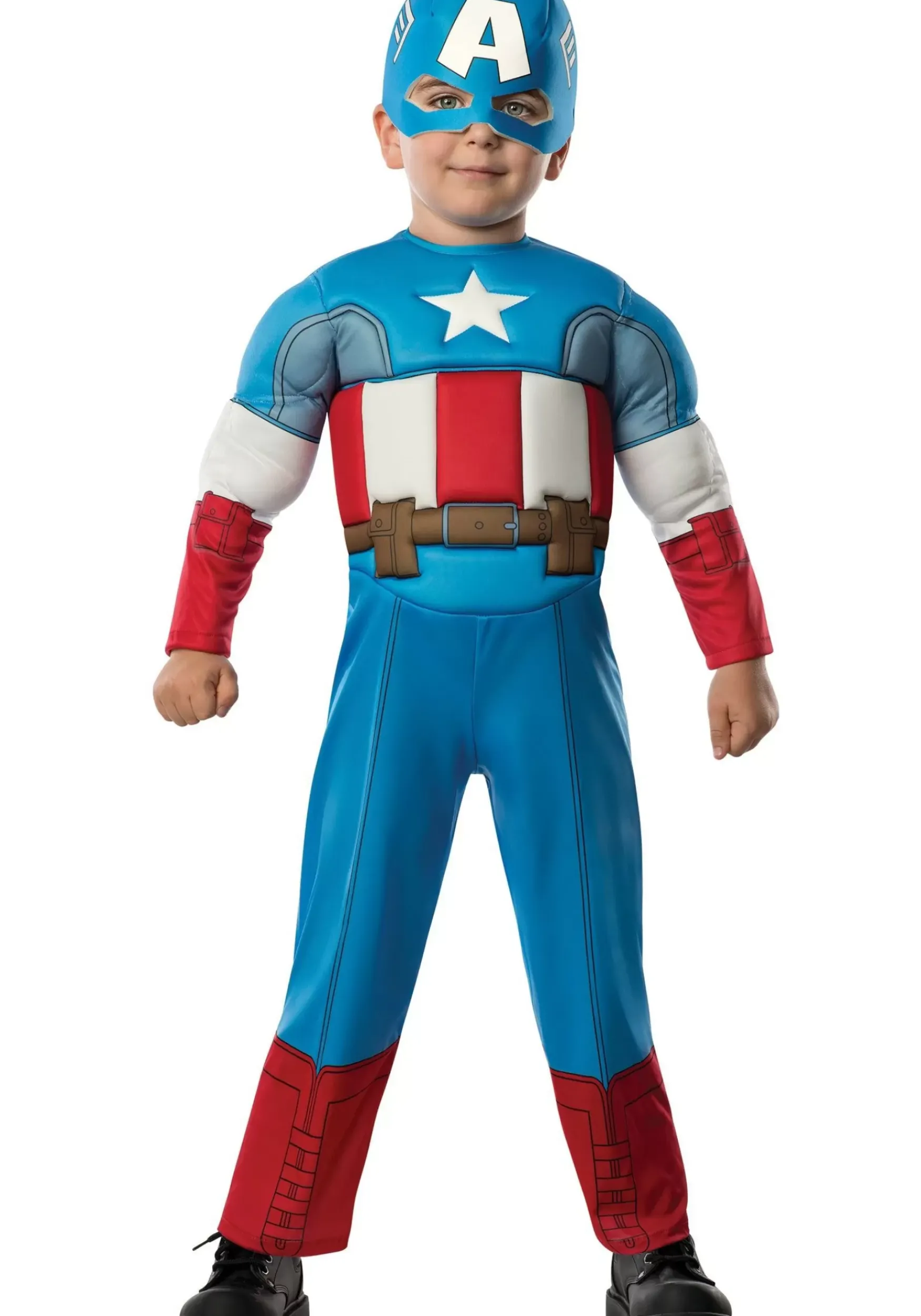 Cheap Rubies Costume Toddler Deluxe Captain America Costume Superhero Costumes