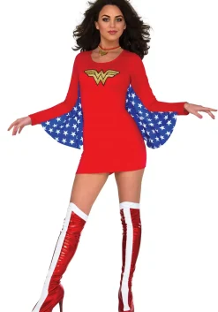 Clearance Rubies Costume Women's Wonder Woman Dc Cape Dress Costume Superhero Costumes
